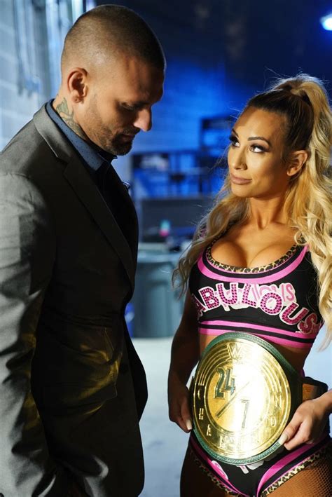 carmella and|Corey breaks Carmella's championship: Corey & Carmella.